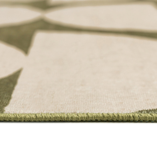 Green & Beige Kaelix Machine Washable Rug