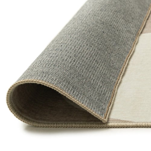 Taupe & Beige Kaelix Machine Washable Rug