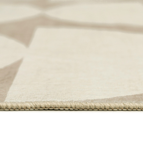 Taupe & Beige Kaelix Machine Washable Rug