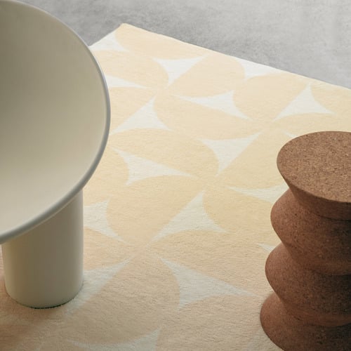 Beige & Cream Zalen Machine Washable Rug