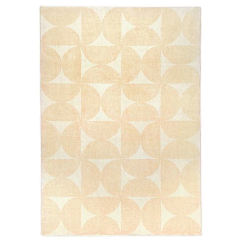 Beige & Cream Zalen Machine Washable Rug