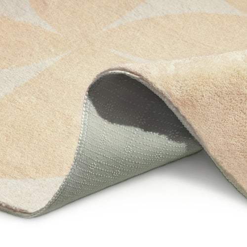 Beige & Cream Zalen Machine Washable Rug