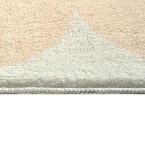 Beige & Cream Zalen Machine Washable Rug