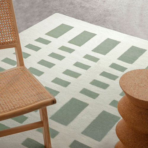 Green Kairo Machine Washable Rug