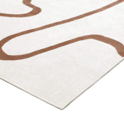 Brown & Ivory Corwin Machine Washable Rug