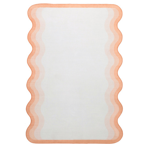 Peach & Cream Oraen Machine Washable Rug