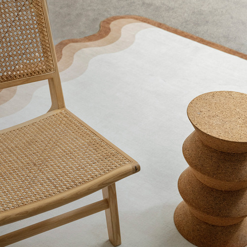 Brown & Cream Oraen Machine Washable Rug