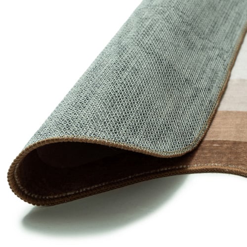 Brown & Cream Oraen Machine Washable Rug
