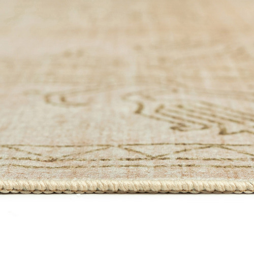 Beige Oraen Machine Washable Rug