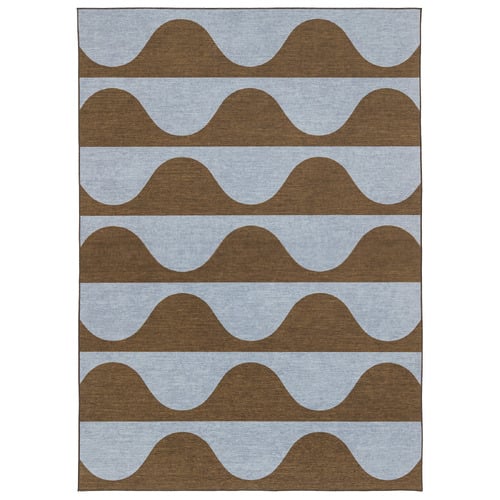Brown & Blue Keoni Washable Indoor/Outdoor Rug