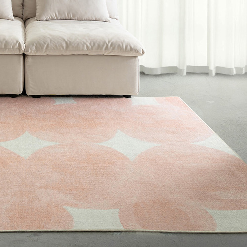 Peach Nisha Washable Indoor/Outdoor Rug