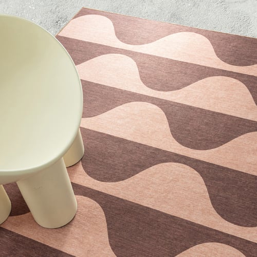 Pink & Burgundy Keoni Washable Indoor/Outdoor Rug