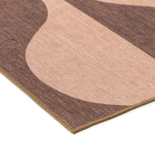 Pink & Burgundy Keoni Washable Indoor/Outdoor Rug