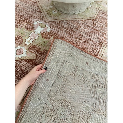 Terracotta-Salem-Medallion-Machine-Washable-Rug