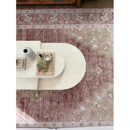 Terracotta-Salem-Medallion-Machine-Washable-Rug