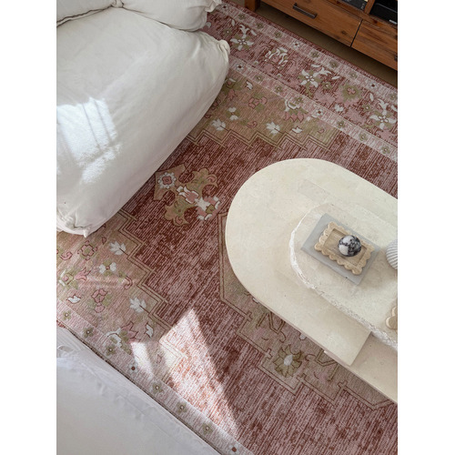 Terracotta-Salem-Medallion-Machine-Washable-Rug