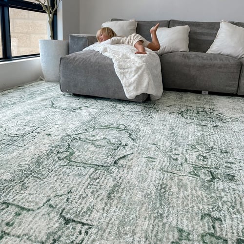 Green-Kallista-Machine-Washable-Rug