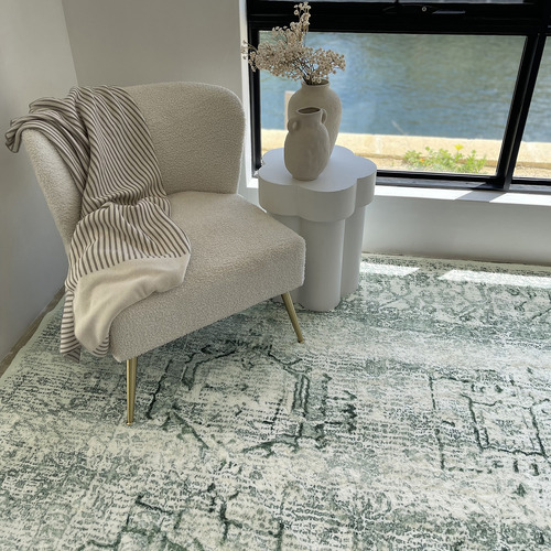 Green-Kallista-Machine-Washable-Rug