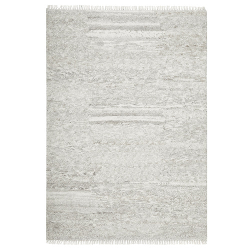 Silver Travertine Hand-Knotted Wool Rug