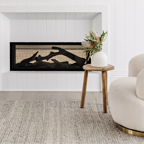 Oatmeal Paperbark Hand-Woven Wool-Blend Rug