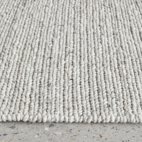 Oatmeal Paperbark Hand-Woven Wool-Blend Rug