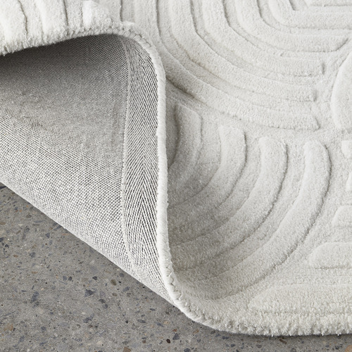 White Zen Hand-Tufted Wool-Blend Rug