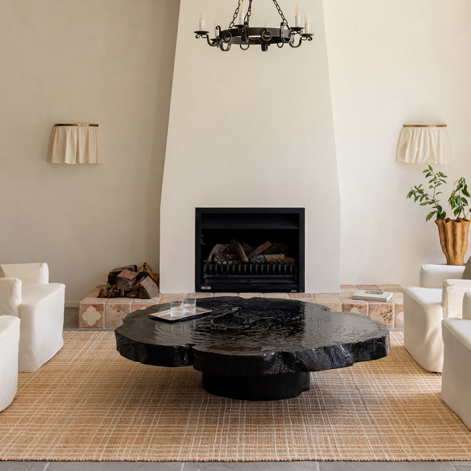 Sandstone Plaid Flat Weave Rug
