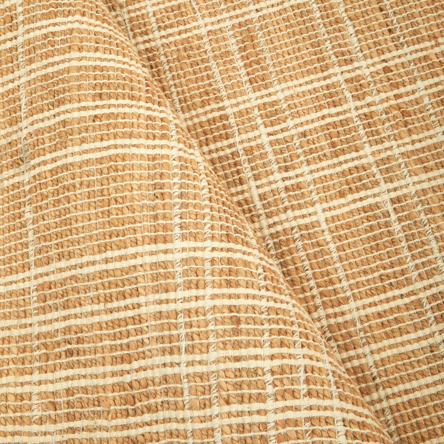 Sandstone Plaid Flat Weave Rug