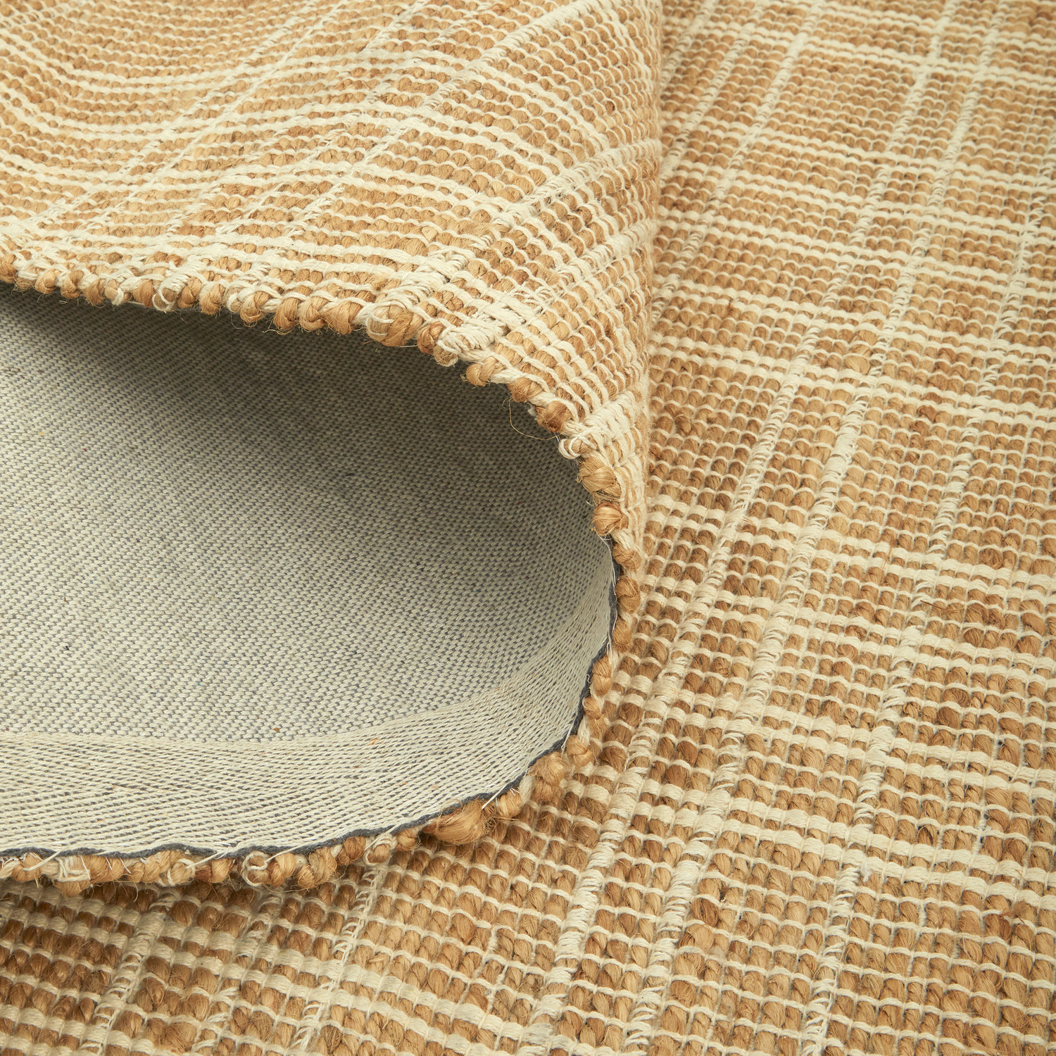 Sandstone Plaid Flat Weave Runner