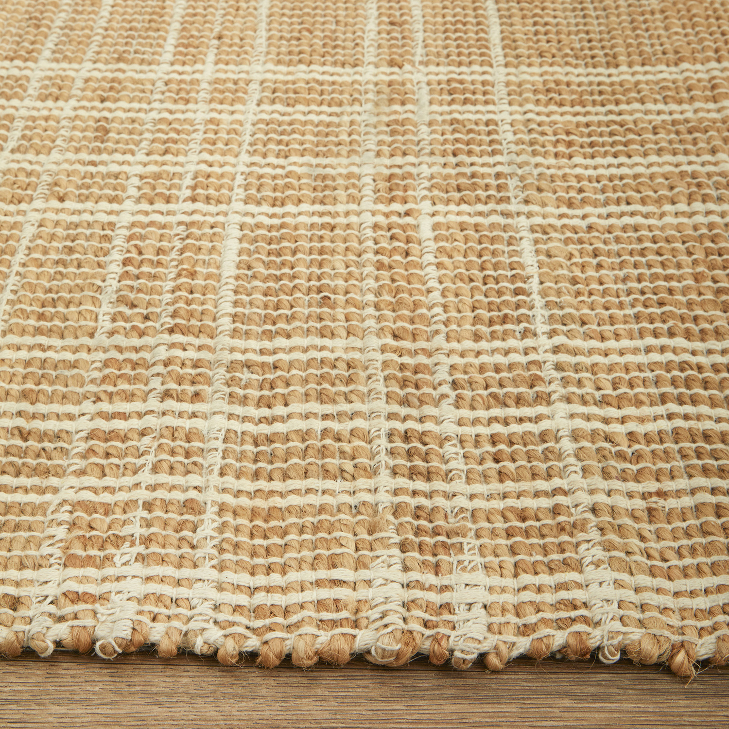 Sandstone Plaid Flat Weave Runner
