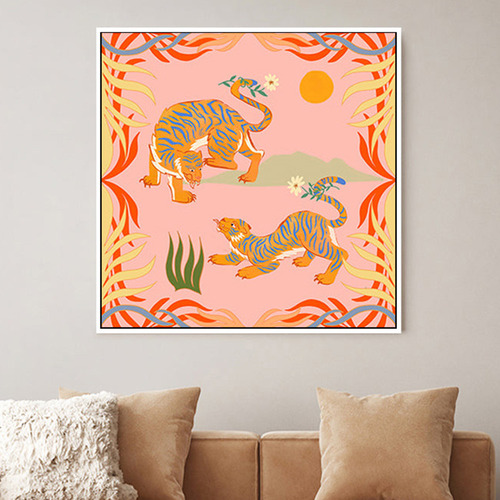 Twin Tigers Printed Wall Art