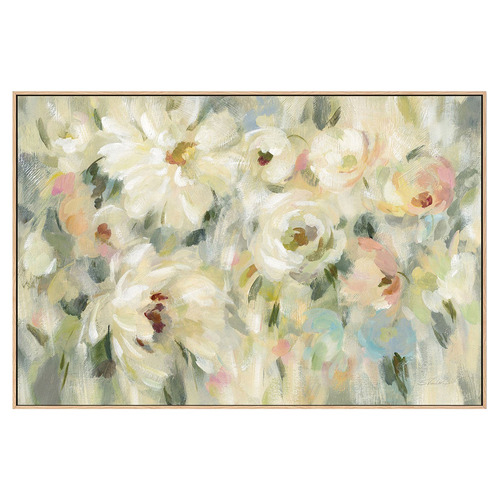 Expressive Pale Floral Printed Wall Art