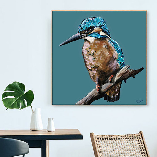 Blue Kingfisher I Canvas Wall Art