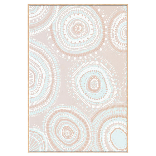 Beige Dancing Bora Rings Style A Canvas Wall Art