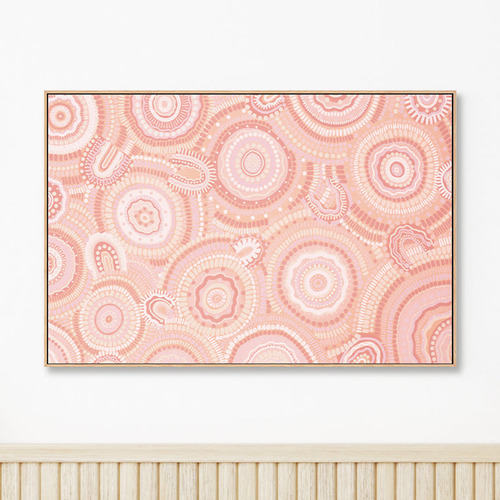 Gathering Bora Rings Among the Peachy Hills Canvas Wall Art
