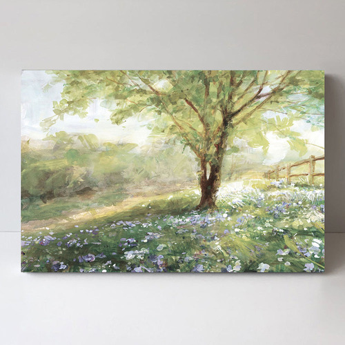 Bright Violet Field Canvas Wall Art