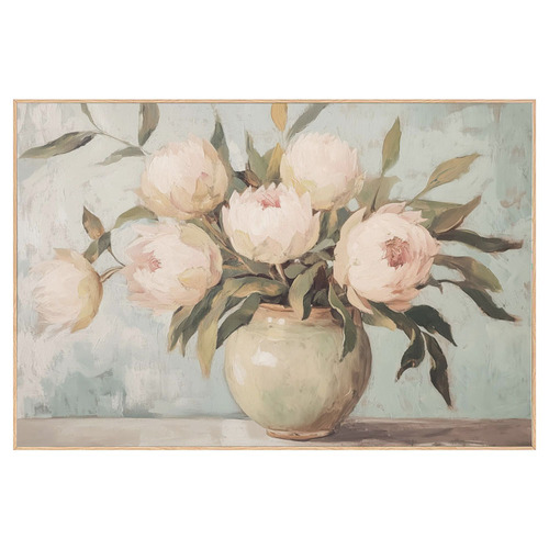 Peonies Flower Still Life Canvas Wall Art