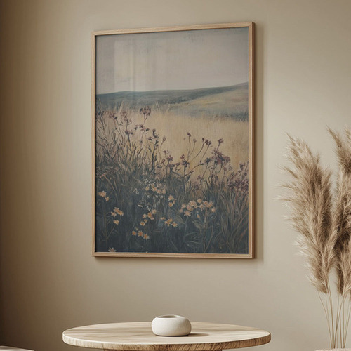 Landscape Wild Flower Canvas Wall Art