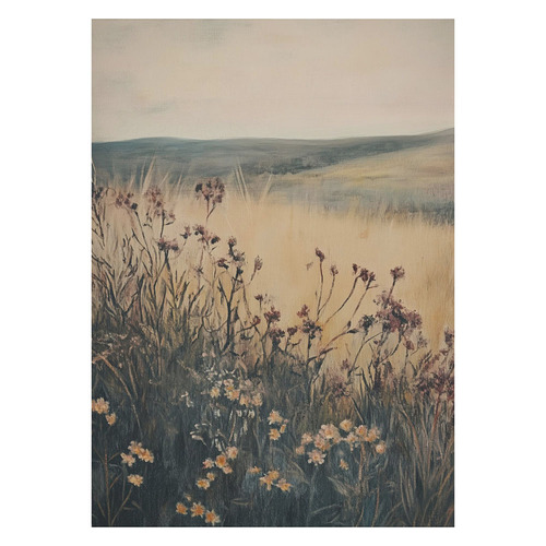 Landscape Wild Flower Canvas Wall Art