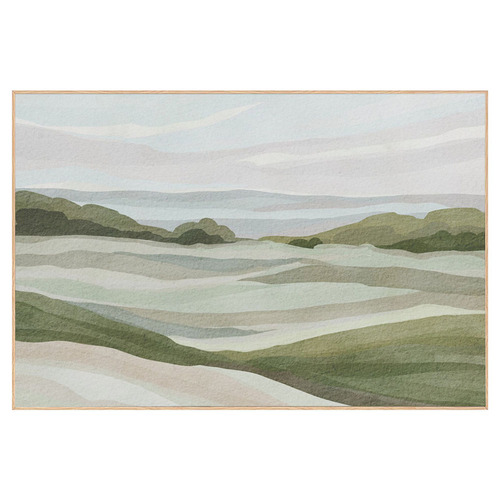 Green Hill View Canvas Wall Art