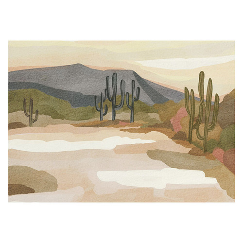 Rocky Hill & Cactus Canvas Wall Art