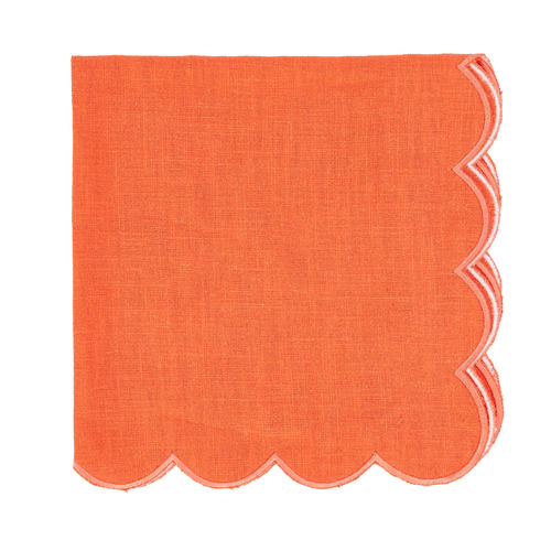 Stonewashed Scallop Cotton Table Napkin