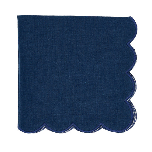 Stonewashed Scallop Cotton Table Napkin
