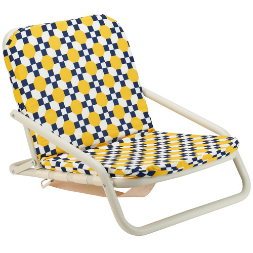 Retro Tile Foldable Beach Chair