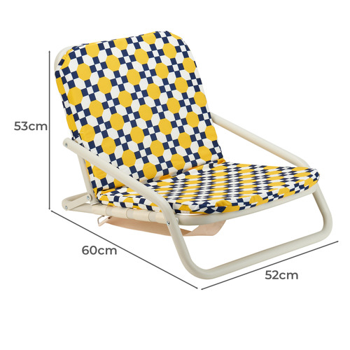 Retro Tile Foldable Beach Chair
