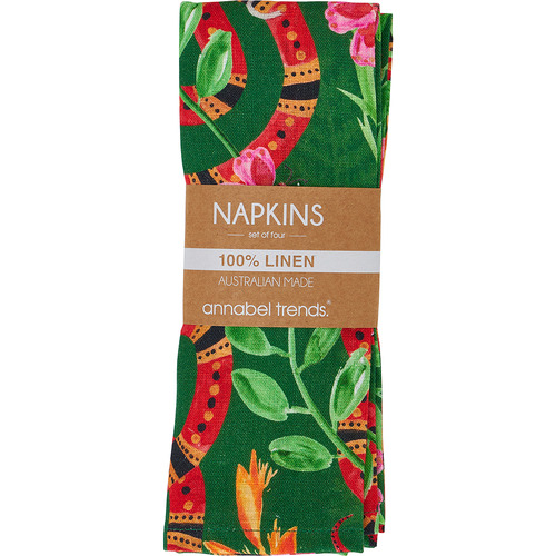 Jungle Snake Linen Napkins