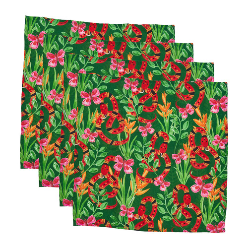 Jungle Snake Linen Napkins