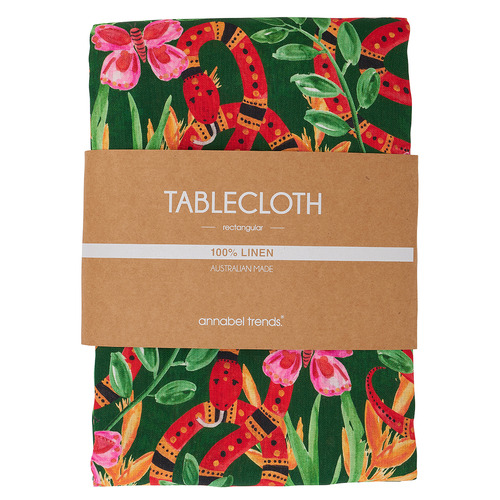 Jungle Snake Linen Tablecloth