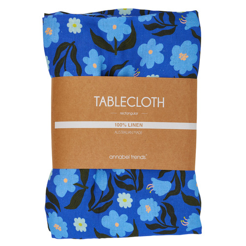 Nocturnal Blooms Linen Tablecloth