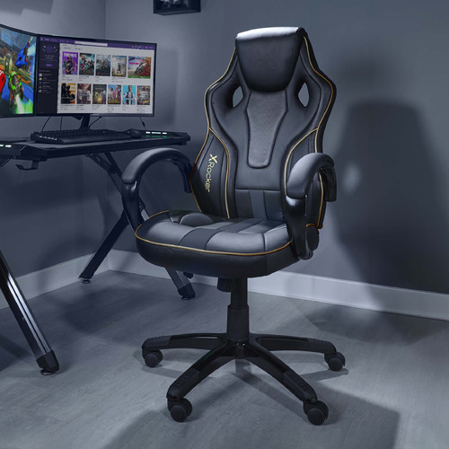 XRocker Black Maverick Ergonomic Office Chair | Temple & Webster